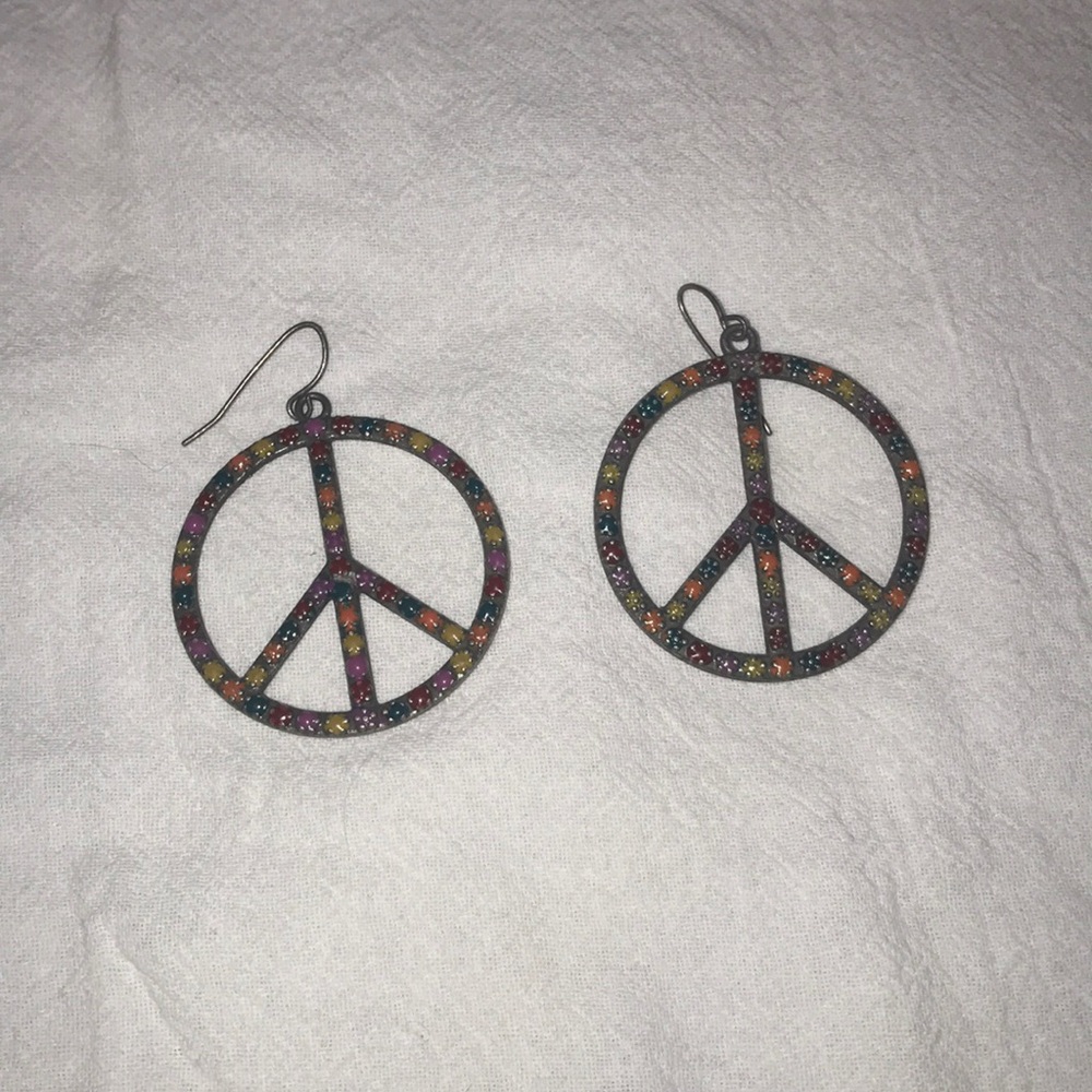 Peace sign earrings
